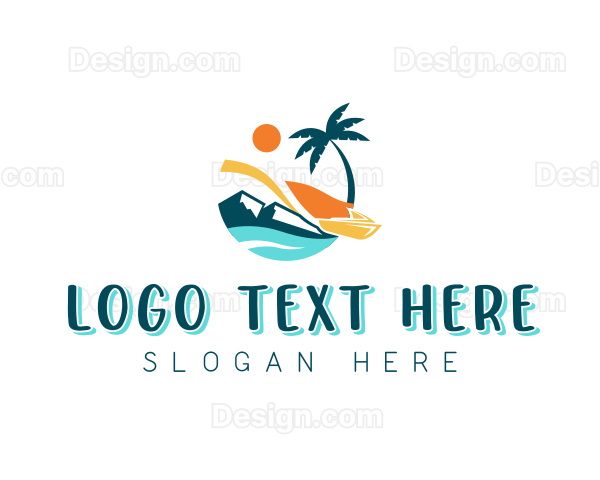 Vacation Travel Beach Resort Logo