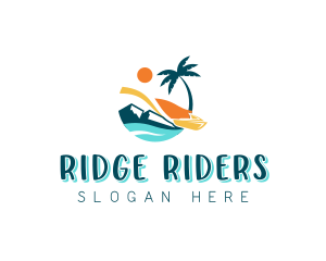 Vacation Travel Beach Resort logo design