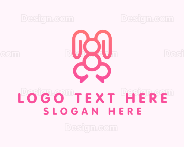 Monoline Rabbit Number 8 Logo