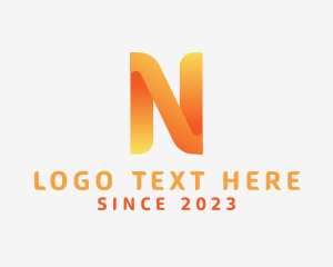 Modern Digital Letter N logo