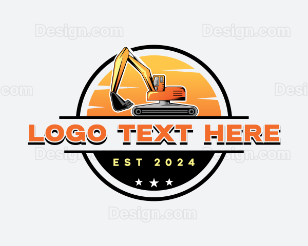 Excavation Machine Construction Logo