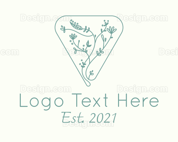 Embroidery Leaf Vine Logo