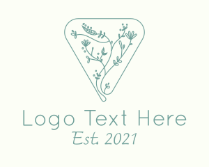 Embroidery Leaf Vine logo