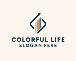 Colorful Financial Arrow  logo design