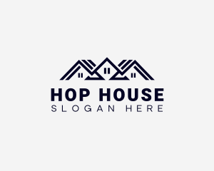 Roofing House Builder logo design