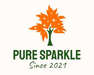 Sparkling Tree Autumn logo design