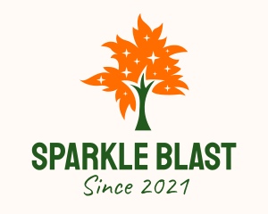 Sparkling Tree Autumn logo design