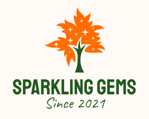 Sparkling Tree Autumn logo design