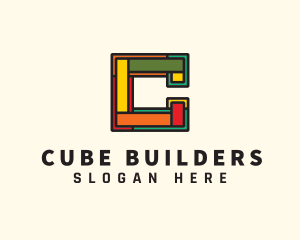 Modern Cube Letter C logo design