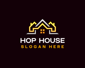 Roof House Real Estate logo design