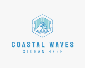 Wave Island Resort logo design