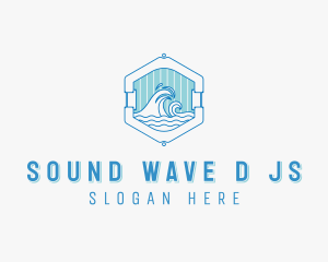 Wave Island Resort logo design