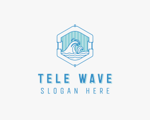 Wave Island Resort logo design