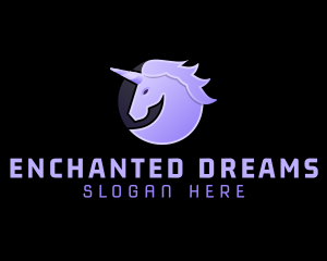 Magical Fantasy Unicorn logo design