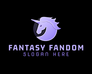 Magical Fantasy Unicorn logo design