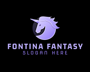 Magical Fantasy Unicorn logo design