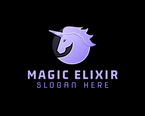 Magical Fantasy Unicorn logo design