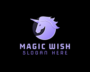 Magical Fantasy Unicorn logo design