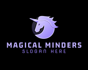 Magical Fantasy Unicorn logo design