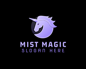 Magical Fantasy Unicorn logo design