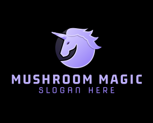 Magical Fantasy Unicorn logo design