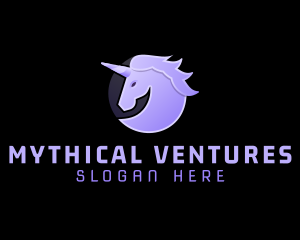 Magical Fantasy Unicorn logo design