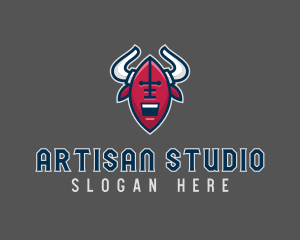 American Football Bull logo design