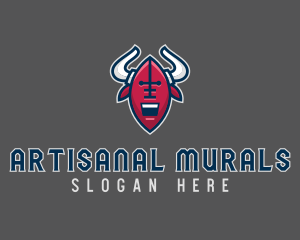 American Football Bull logo design