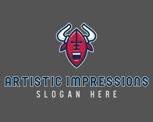 American Football Bull logo design