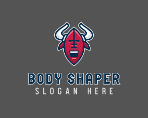 American Football Bull logo design