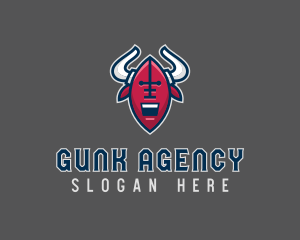 American Football Bull logo design