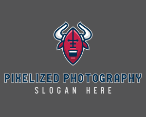 American Football Bull logo design