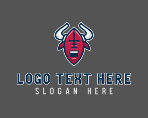 Football - American Football Bull logo design