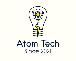 Atom Lightning Bulb logo