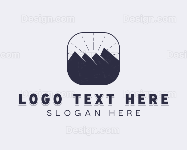 Outdoor Mountain Climbing Logo