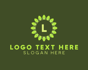 Circular - Leaf Radial Organic Produce logo design