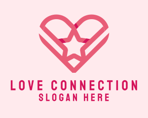 Heart Star Dating logo design