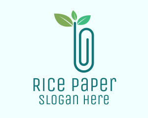 Eco Friendly Paper Clip logo design