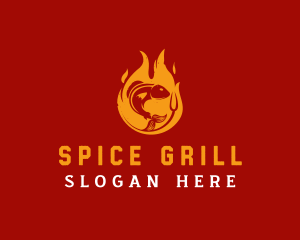 Fish BBQ Grill logo design