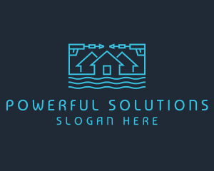 Clean House Pressure Wash  logo design