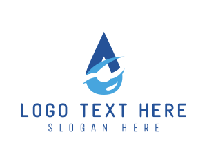 Droplet Letter A logo