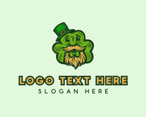 Old Man Leprechaun Shamrock logo