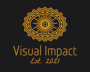 Gold Egyptian Eye  logo design