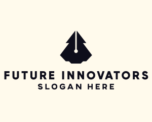 Futuristic Fountain Pen logo design