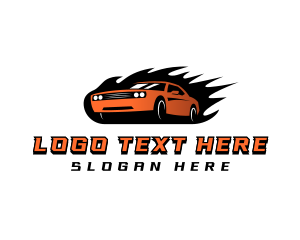Flaming Car Speed logo