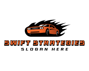 Flaming Car Speed logo