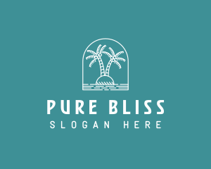 Coconut Tree Summer Island  logo