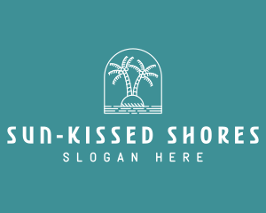 Coconut Tree Summer Island  logo