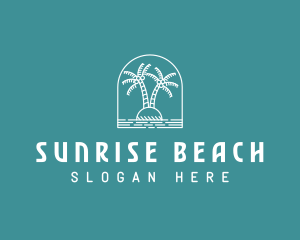Coconut Tree Summer Island  logo
