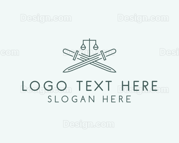 Legal Law Firm Sword Logo